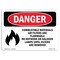 Signmission OSHA Danger Sign, 7" Height, 10" Width, Rigid Plastic, Combustible Materials Air Filters, Landscape OS-DS-P-710-L-2309 - alternate 1